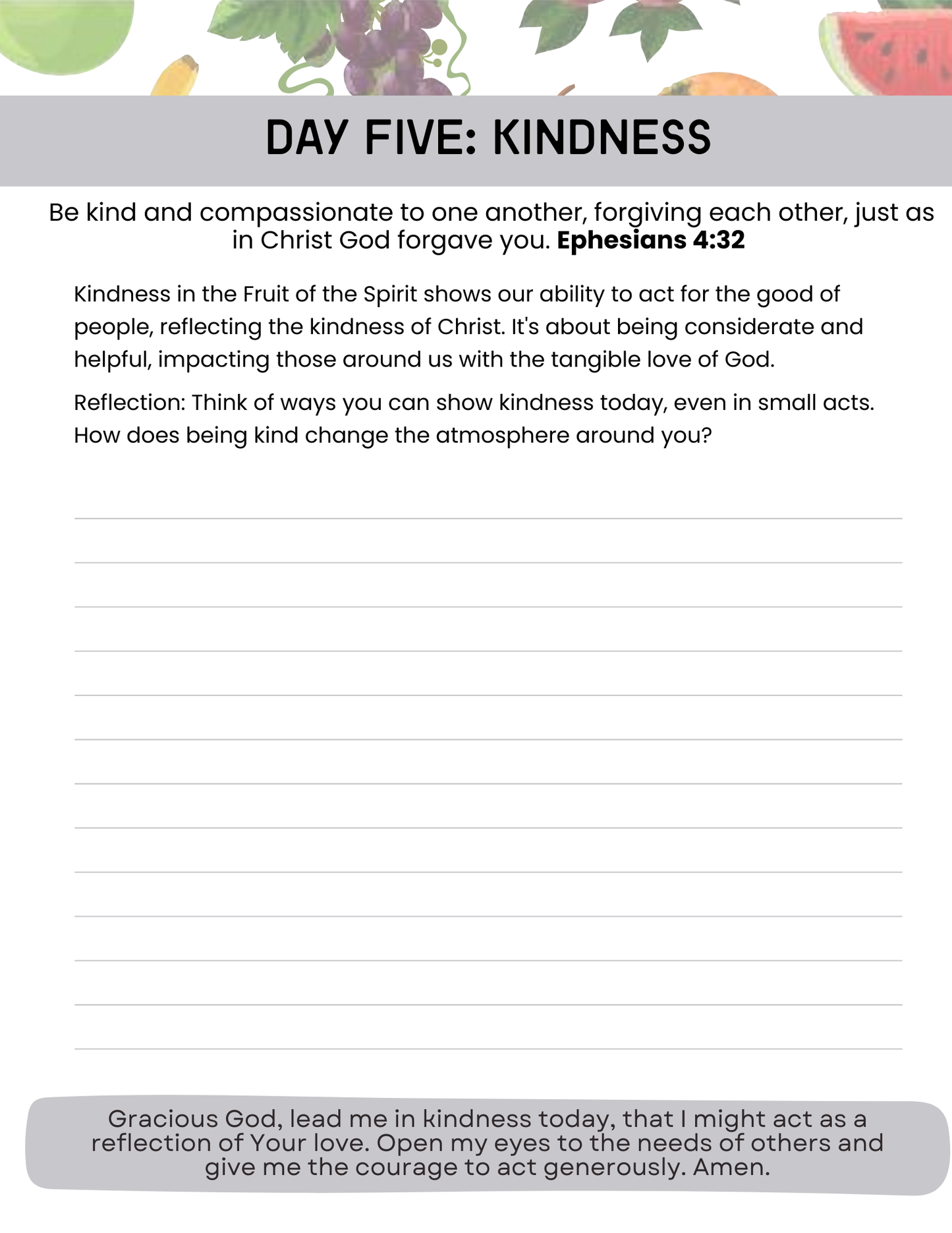 Cultivating the Fruit of the Spirit Devotional