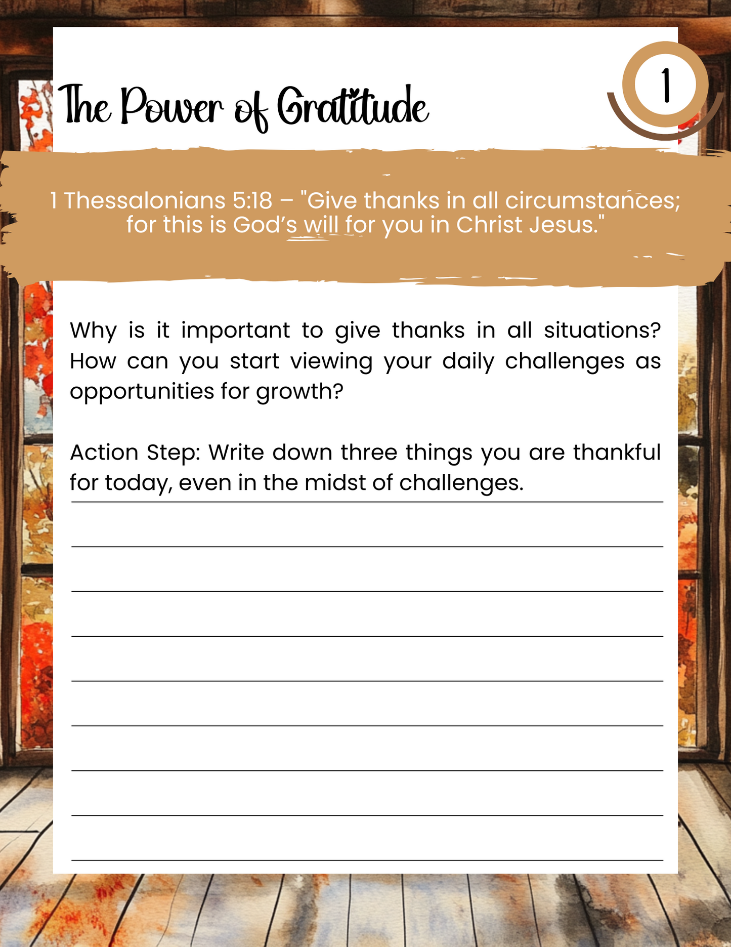 30 Day Gratitude Devotional Journal