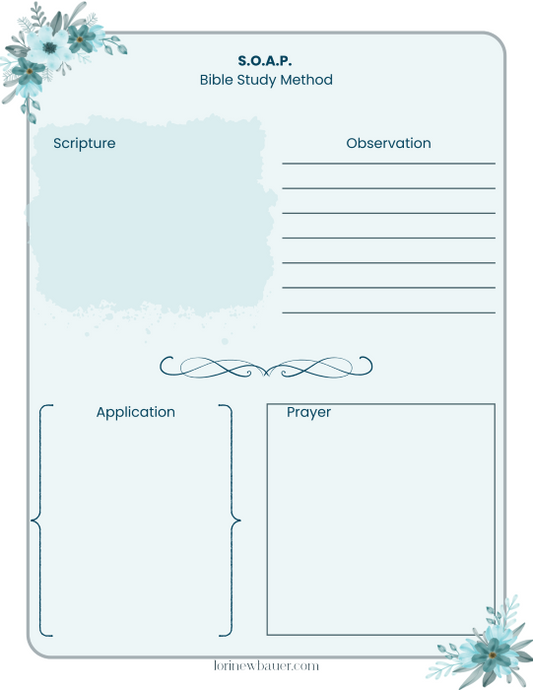 SOAP Method Bible Study worksheet