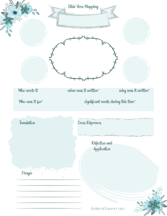 Bible Verse Mapping worksheet