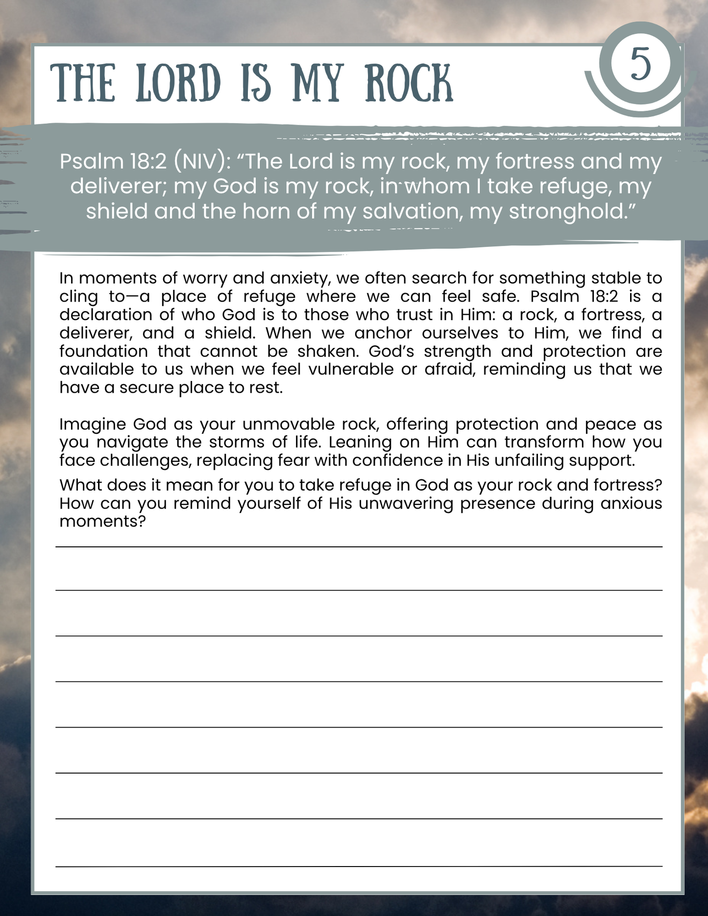 Peace in the Storm a 30-Day Devotional Journal